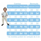 Conjunto Camisa Caqui Com Bermuda Bege de Cordão