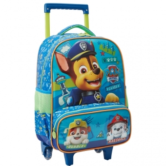 Mochila de Rodinhas Escolar Patrulha Canina Azul