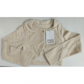 Bolero Infantil Marfim Plush Com Botão Luxo