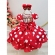 Vestido Infantil Vermelho C/ Broche de Flor Festas