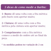 Conjunto Infantil da Barbie Branco C/ Saia Rosa e Laço