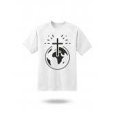 Camiseta Fé no Mundo – Estampa Cruz com Planeta