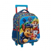 Mochila de Rodinhas Escolar da Patrulha Canina Relevo - Azul