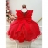 Vestido Infantil Vermelho Saia C/ Tule e Glitter Daminha
