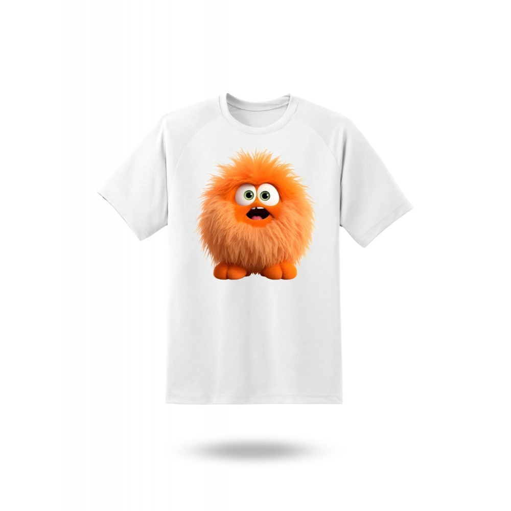 Camiseta Monstrinho Fofo Laranja – Conforto e Estilo