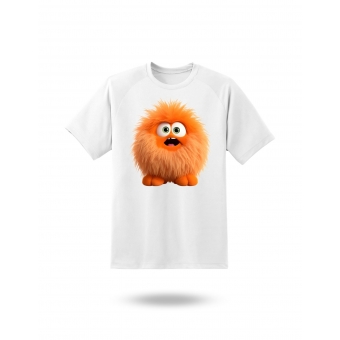 Camiseta Monstrinho Fofo Laranja – Conforto e Estilo