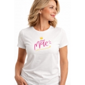 Camiseta Mãe Estampada com Coroa