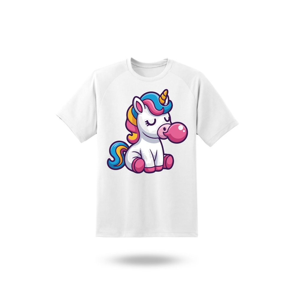 Camiseta Unicórnio Fofo com Chiclete – Camiseta Cute
