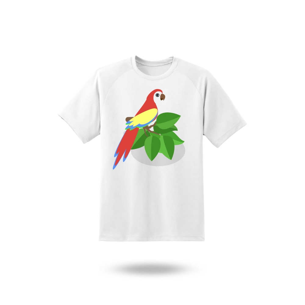 Camiseta Arara Colorida – Estilo Tropical
