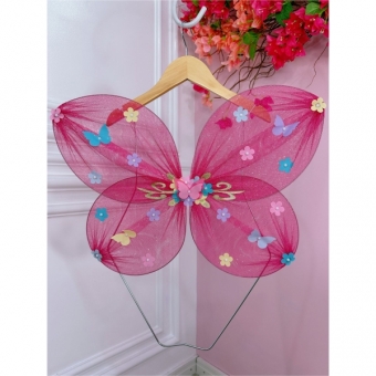 Asa Borboleta Pink Jardim Encantado Fada Super Luxo