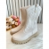 Bota infantil Boiadeira Texana Off White Com Zíper Luxo