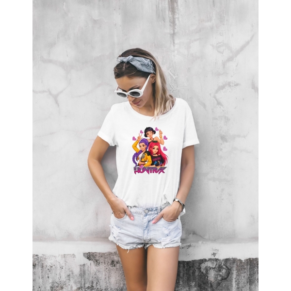 Camiseta Huntrix – Estilo K-pop / Girl Power