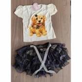 Conjunto Infantil Tutu Bebê Fofura de Cachorrinha
