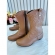 Bota infantil Boiadeira Texana Caramelo Com Zíper e Salto