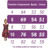 Vestido Infantil Vermelho C/ Corações e Rosas Laço Festas