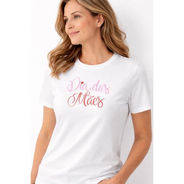 Camiseta Dia das Mães – Delicada Rosa e Vermelha
