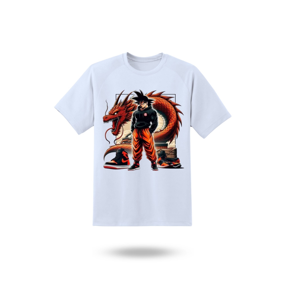Camiseta Anime Guerreiro Dragão Streetwear – Premium 3D
