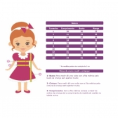 Bolero Infantil Lilás Soft Com Gola e Botão Luxo