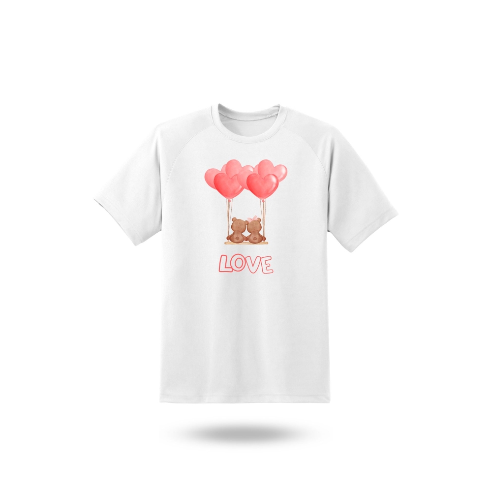 Camiseta Love Ursinhos Balões Coração Feminina Unissex Premium Romântica