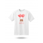 Camiseta Love Ursinhos Balões Coração Feminina Unissex Premium Romântica