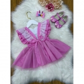 Romper Coelhinho da Páscoa Saia Com Glitter Super Luxo