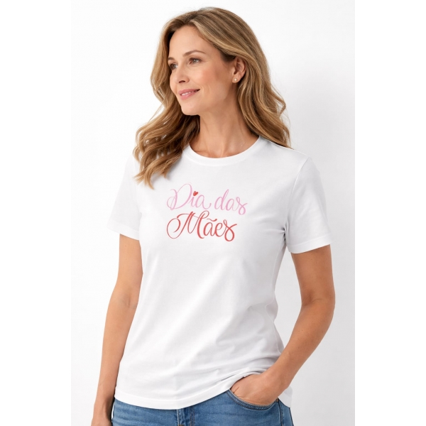 Camiseta Dia das Mães – Delicada Rosa e Vermelha