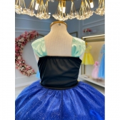 Fantasia Infantil Princesas Anna Frozen C/ Capa Luxo Festas