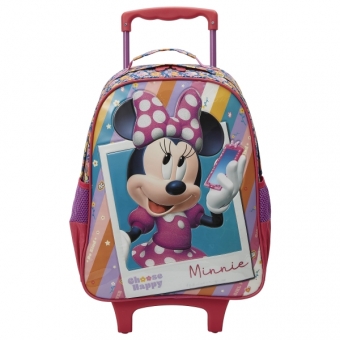Mochila de Rodinhas Escolar Minnie no Celular