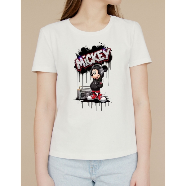 Camiseta Mickey Street Style Grafite – Unissex Premium