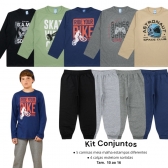 Kit Cleomara 10 peças Meninos Inverno 10 ao 16