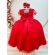 Vestido Infantil Vermelho Busto C/ Renda Damas Longo Luxo
