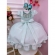 Vestido Infantil Verde Claro Cinto de Pérolas Casamentos