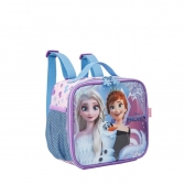 Kit Mochila de Rodinhas Escolar + Lancheira da Disney Frozen Holográfico Tam. 14 - Lilás