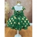 Vestido Infantil Verde Militar C/ Broche de Flor Festas
