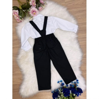 Conjunto Social Camisa Branca Calça Gravata Preto