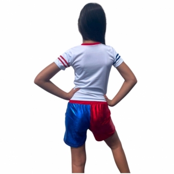 Fantasia Infantil Arlequina Super Brilho Festas