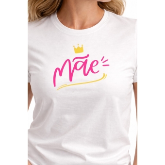 Camiseta Mãe Estampada com Coroa