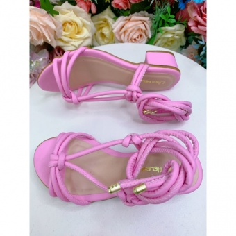 Sandália Infantil de Amarrar Salinas Com Salto