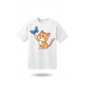 Camiseta Gatinho com Borboleta – Fofa Pet Lovers