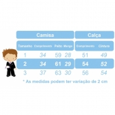 Conjunto Social Camisa Branca Calça Susp. e Gravata Preto - Preto