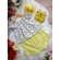 Conjunto Infantil Blusa Borboletas e Short Amarelo