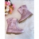 Bota infantil Boiadeira Texana Rose Metalizado Com Zíper Luxo
