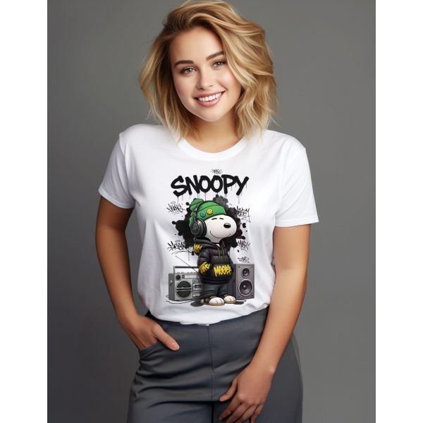 Camiseta Snoopy Street Style Grafite – Urbana Exclusiva