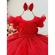 Vestido Infantil Vermelho Saia C/ Tule e Glitter Daminha
