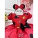 Vestido Infantil Vermelho Festa da Minnie C/ Broche Luxo