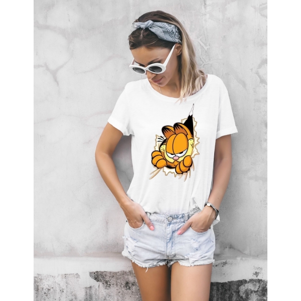 Camiseta Gato Divertido Estilo 3D – Premium
