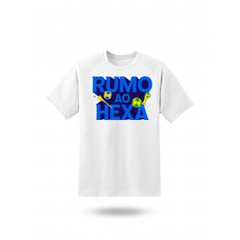 Camiseta Rumo ao Hexa Brasil Torcida Copa Futebol