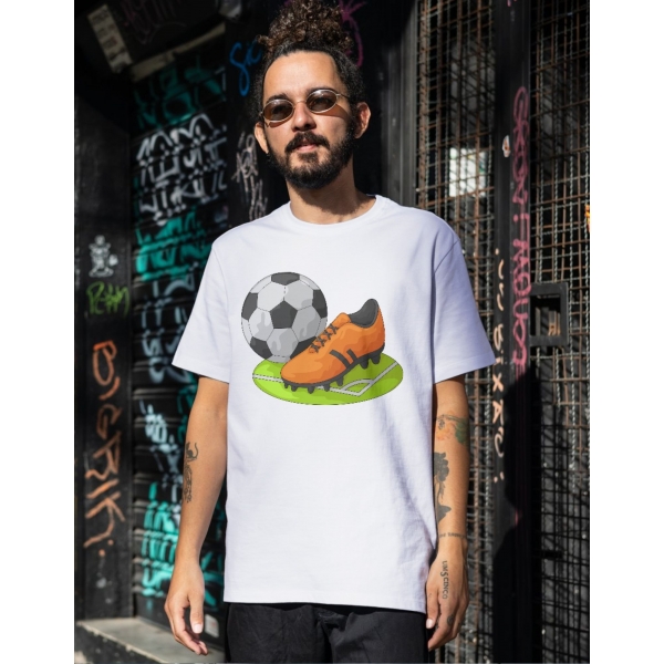Camiseta Futebol –Bola e Chuteira | Estilo Esportivo