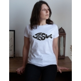 Camiseta Jesus Peixe Cristão – Estampa Ichthys Moderna Unissex