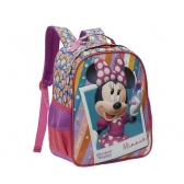 Kit Mochila Escolar + Lancheira Minnie no Celular - Roxo